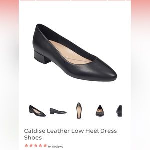 Black block heel pointed shoes from easy spirit